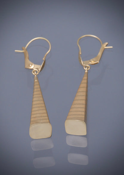 Candongas piramide 1gr / Largo 3.8cm — Oro Amarillo