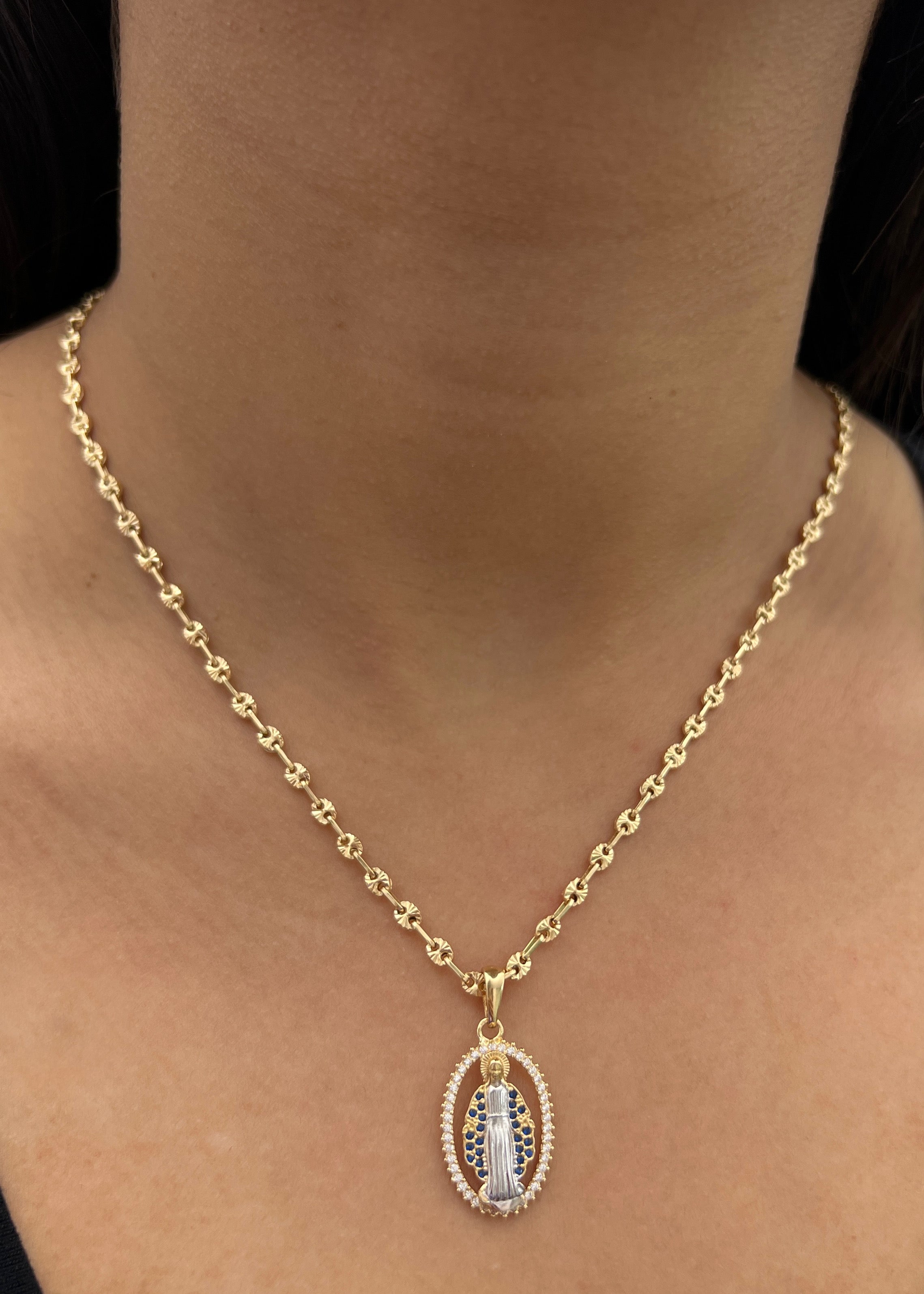 Dije virgen de la milagrosa 2.95gr / Largo 3cm / Oro Amarillo Nac B