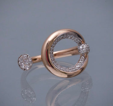 Anillo con 39pts de diamantes 4.55gr / TALLA 6 1/4 / Oro Rosado Nac (Joya) M