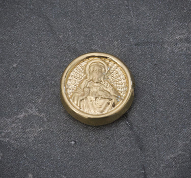 Herraje corazon de jesus y virgen del carmen 0.4gr / Largo 1cm / Oro Amarillo Nac B