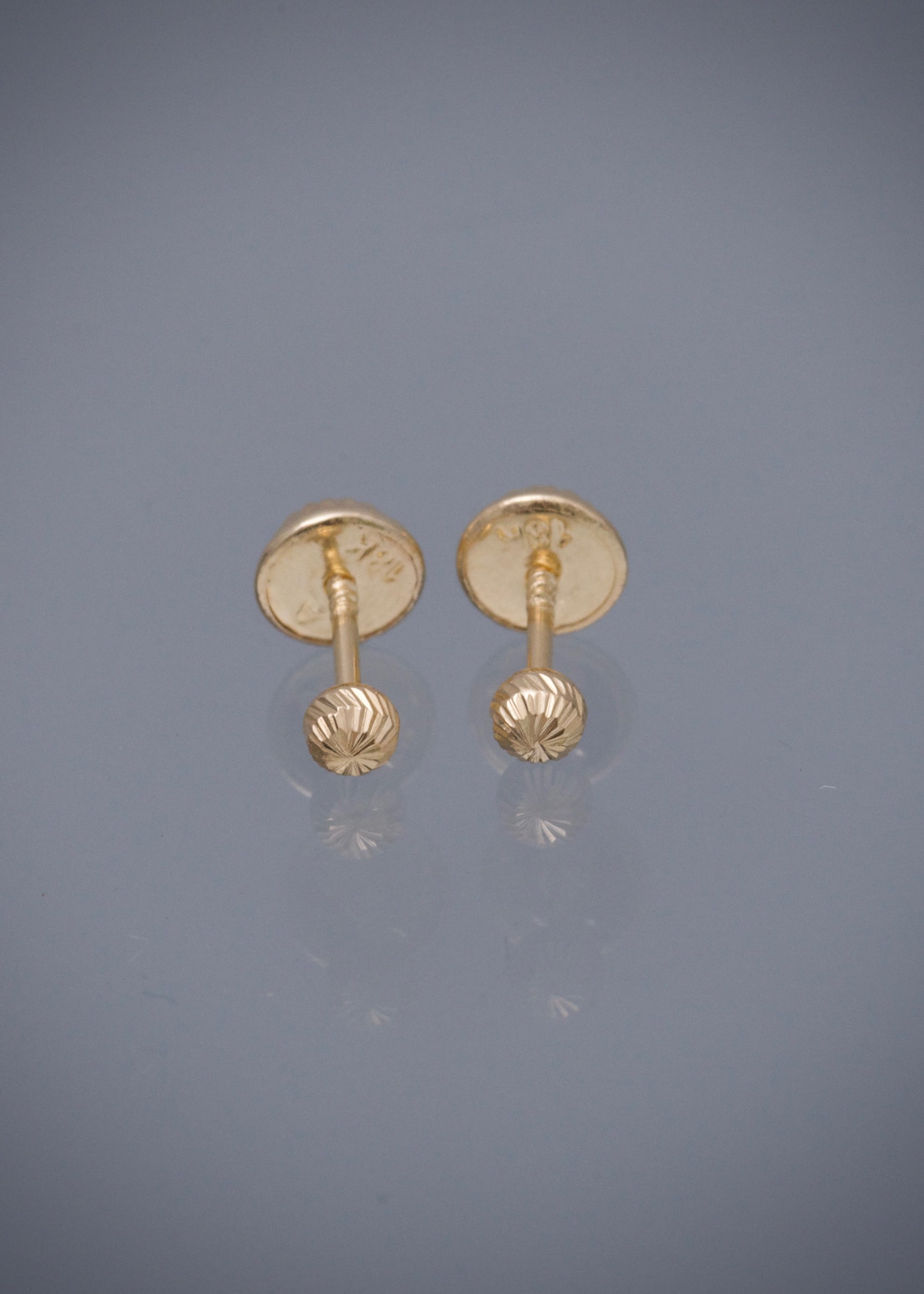 Topos bola diamantada 5mm 0.6gr / Largo 0.5cm / Oro Amarillo Nac P