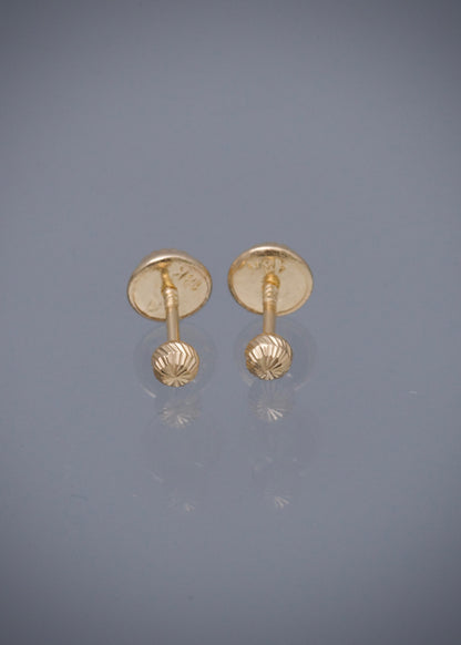 Topos bola diamantada 5mm 0.6gr / Largo 0.5cm / Oro Amarillo Nac P