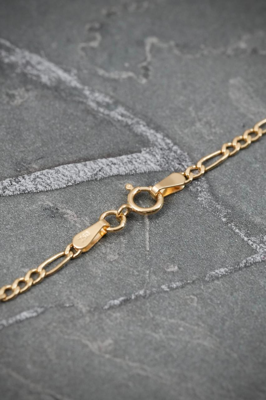 Cadena FIgAro 1.45gr / LArgo 40cm — Oro Amarillo