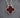 Cadena lucky clover piedra roja 4.2gr / Largo: 50cm / Plata P