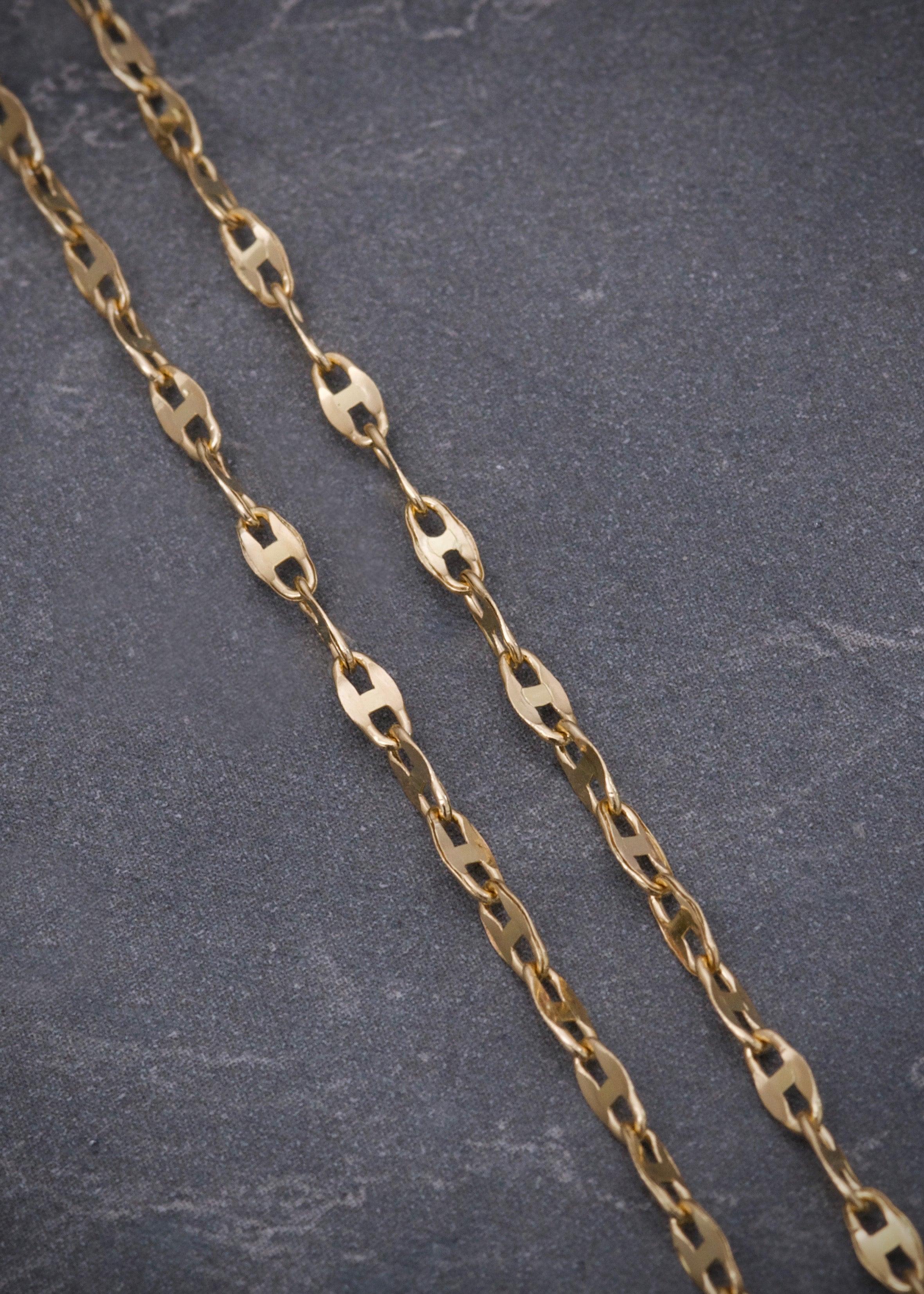 Cadena escalera 1.85gr / largo 60cm / Oro Amarillo italy +3*