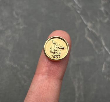 Herraje arcangel san miguel 0.7gr / Largo 1.2cm / Oro Amarillo Nac B