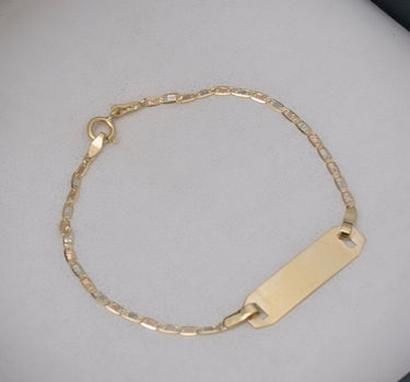 Pulso Bebé con placa 1.15gr / Largo 13cm / Oro Amarillo italy cte B