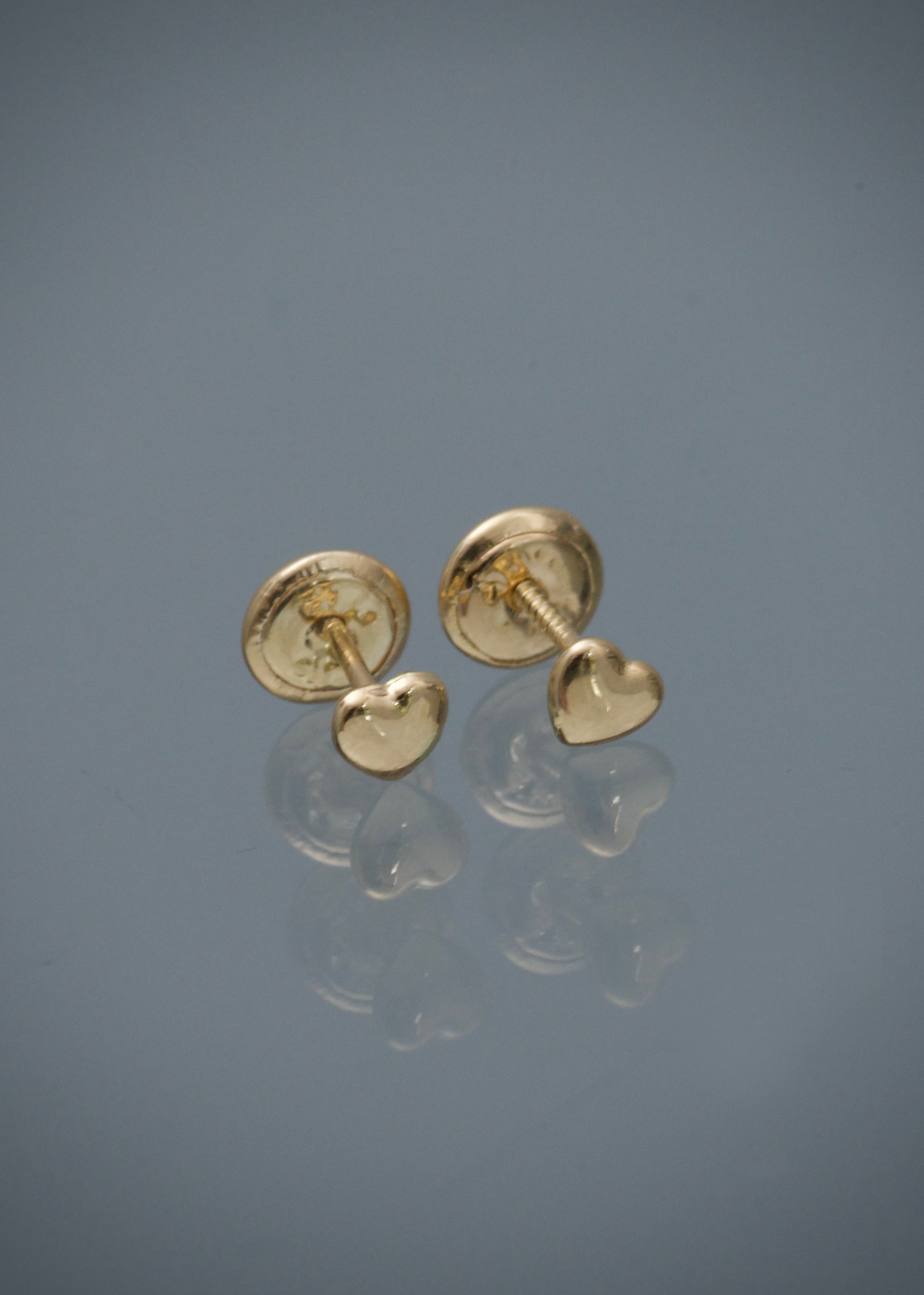 Topos de corazon 0.5gr / Largo 0,42 cm / Oro Amarillo Nac B