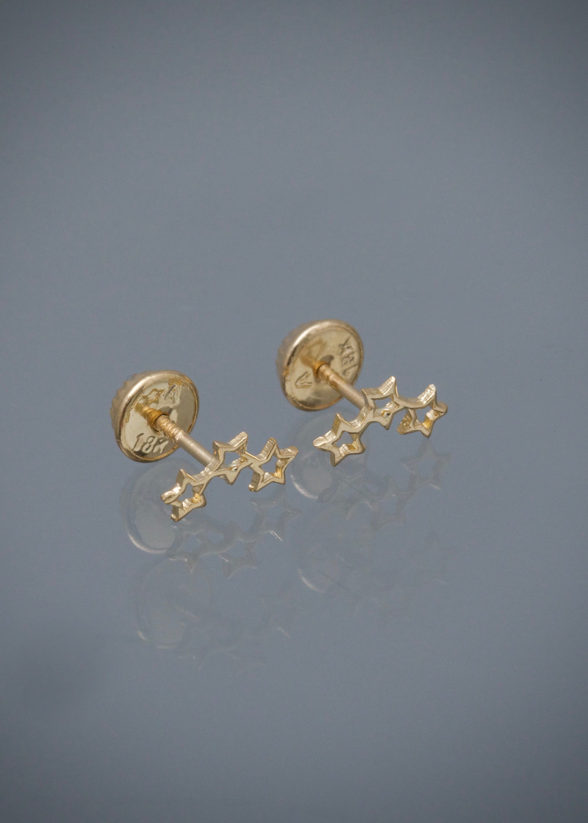 Topos estrellas 0.5gr / Largo 0.4cm / Oro Amarillo Nac B