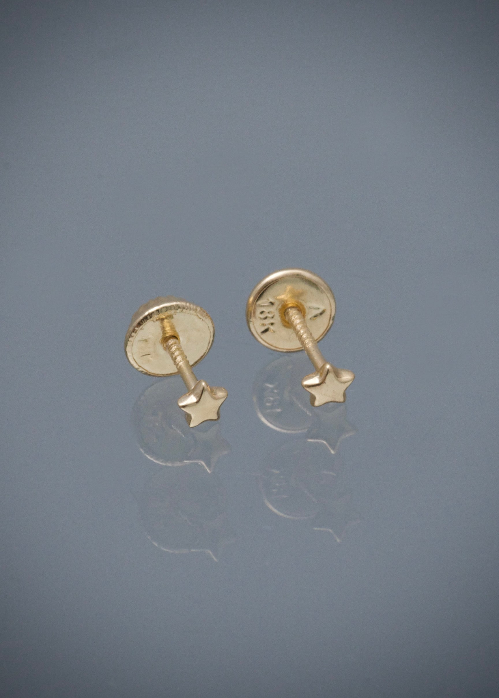 Topos estrella lisa 0.35gr / Largo 0,3cm / Oro Amarillo Nac B