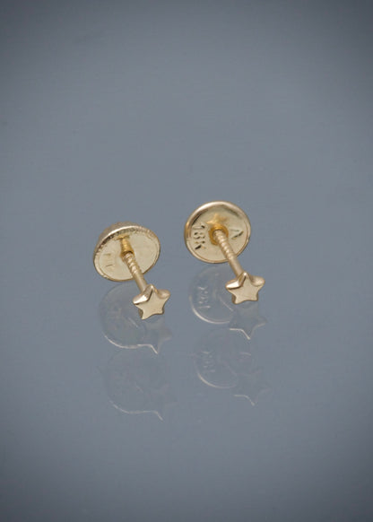 Topos estrella lisa 0.35gr / Largo 0,3cm / Oro Amarillo Nac B