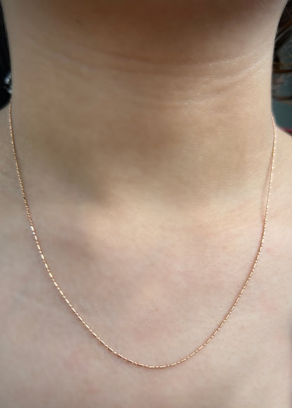 Cadena palito bolita 1.6gr / Largo 50cm / Oro Rosado italy +3 B