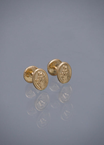 Topos virgen maria axuliadora 0.6gr / Largo 0.7cm / Oro Amarillo Nac *