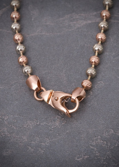 Cadena militar diamantada 4mm 32gr / Largo 70cm / Dos Oros italy +3 M