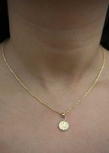 Dije nuestra señora fatima 0.55gr / Largo 1.8cm / Oro Amarillo Nac B