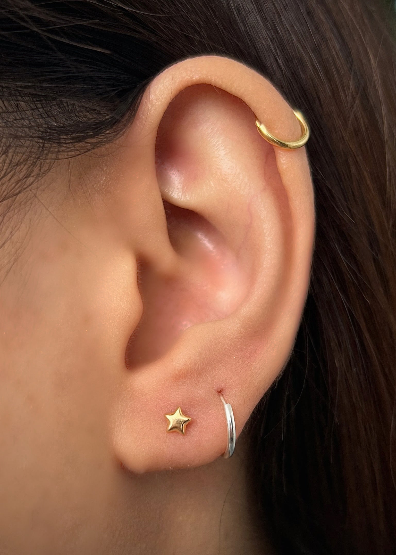 Topos estrella 0.4gr / Largo 0.3cm / Oro Amarillo Nac M