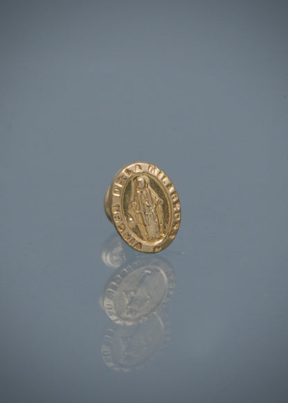 Unidad de topo virgen de la milagrosa 0.5gr / Largo 1 cm / Oro Amarillo Nac B