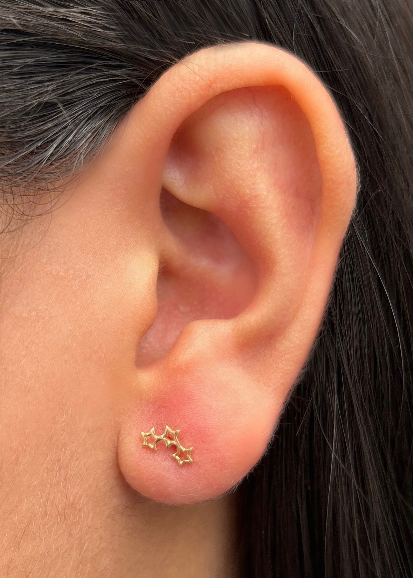 Topos estrellas 0.5gr / Largo 0.4cm / Oro Amarillo Nac B