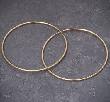 Candongas lisas 4.05gr / Largo 5.1cm / Oro Amarillo Nac B