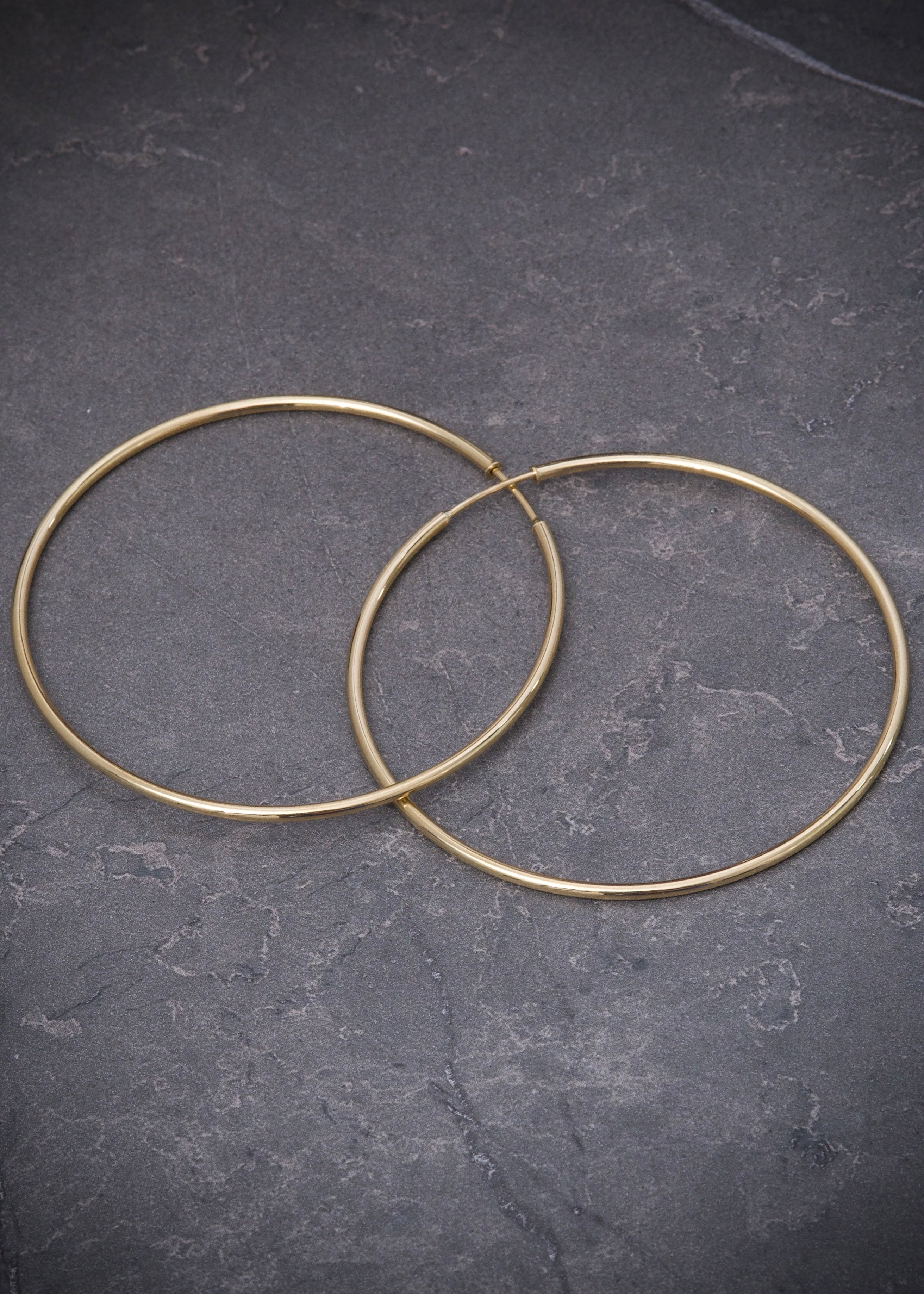 Candongas lisas 4gr / Largo 5.1cm / Oro Amarillo Nac M