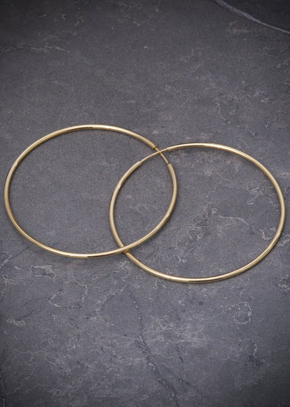Candongas lisas 4gr / Largo 5.1cm / Oro Amarillo Nac M