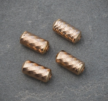 Herraje Tubo Diamantado 0.35gr / LArgo 1.0cm / Oro Rosado Nac B