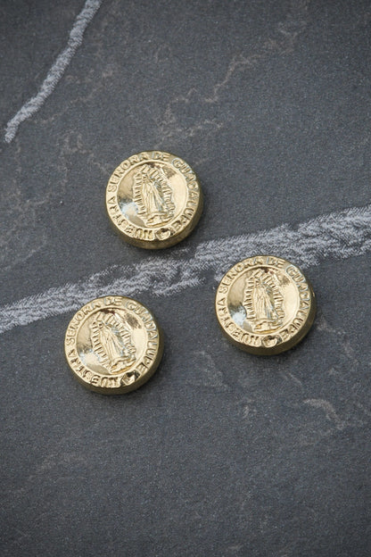 Herraje Tambor Virgen De Guadalupe 0.5gr / Largo 1cm / Oro Amarillo Nac B