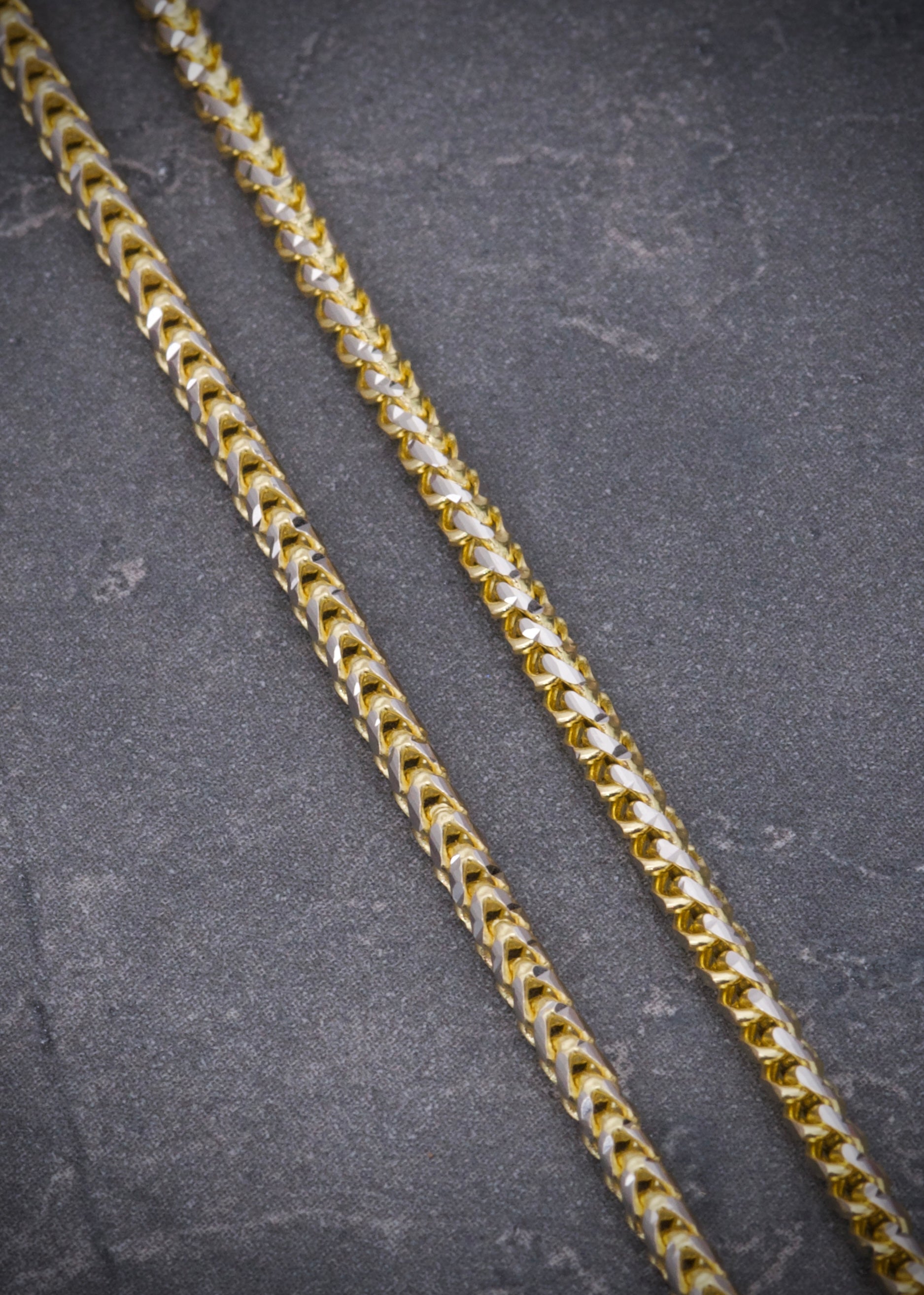 Cadena franco con pave 16.15gr / Largo 60cm / Dos Oros italy +3 B