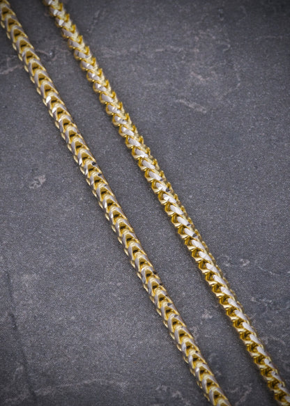 Cadena franco con pave 16.15gr / Largo 60cm / Dos Oros italy +3 B