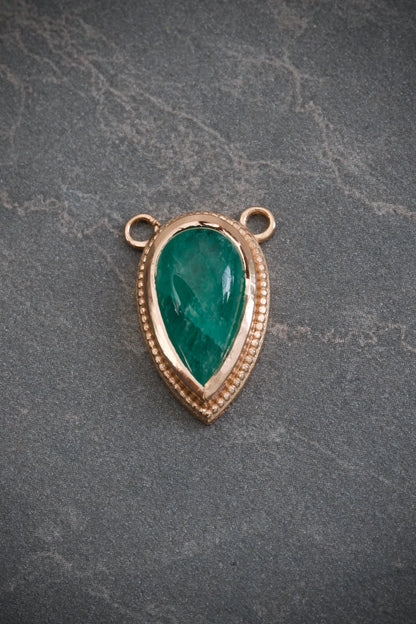 Herraje con 750pts de morralla en gota 3.7gr / 2cm / Oro Rosado (Joya) M