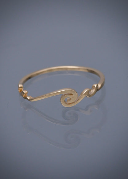 Anillo olas 1gr / TALLA 7 1/2 / Oro Amarillo Nac B