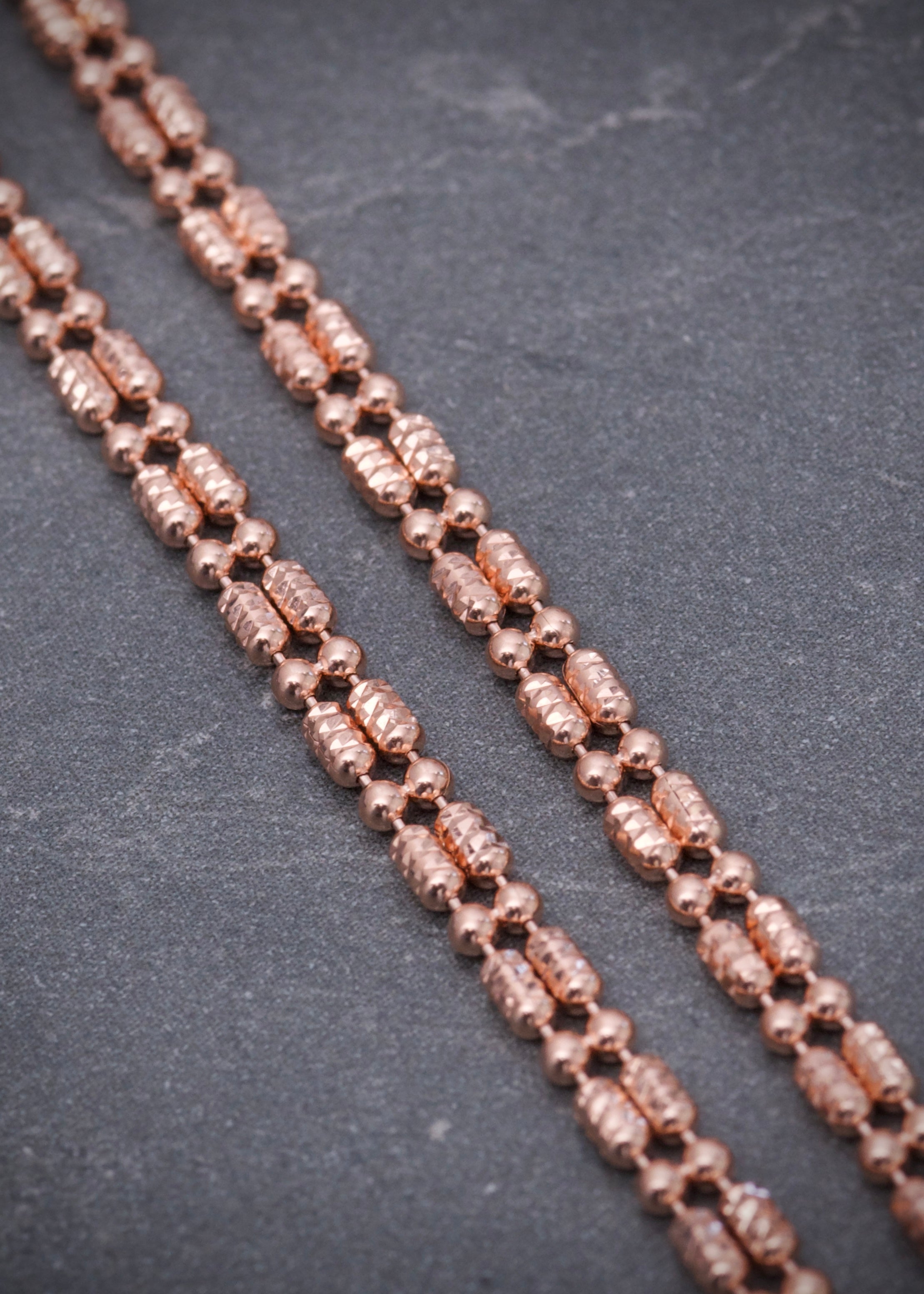 Cadena palito bolita 8gr / Largo 45cm / Oro Rosado italy +3 M