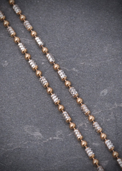 Cadena palito bolita 5.45gr / Largo 60cm / Dos Oros italy +3 M