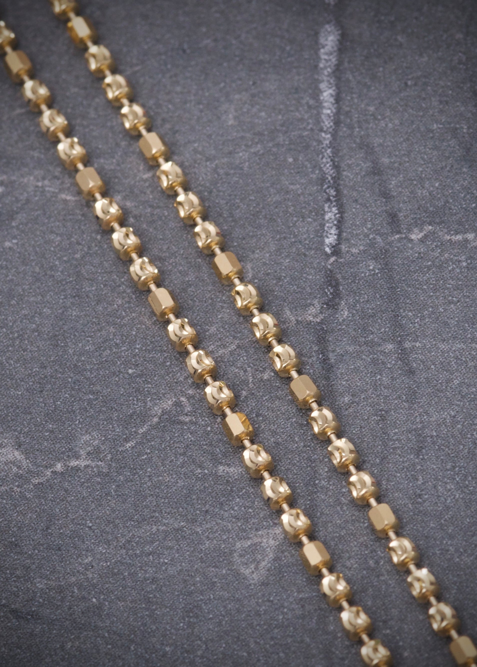 Cadena militar diamantada especial 6.6gr / Largo 60cm / Oro Amarillo italy +4 B