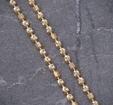 Cadena militar diamantada especial 6.6gr / Largo 60cm / Oro Amarillo italy +4 B