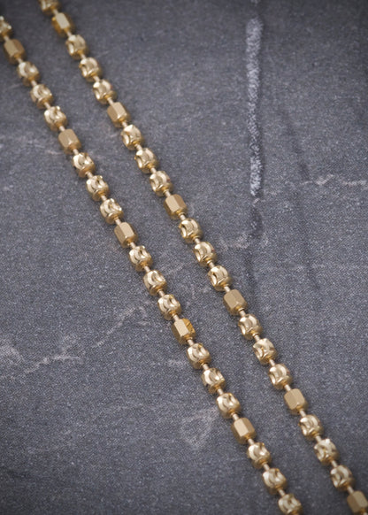 Cadena militar diamantada especial 6.6gr / Largo 60cm / Oro Amarillo italy +4 M