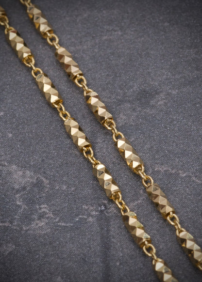Cadena mini rustica 8.7gr / Largo 70cm / Oro Amarillo italy +4 B