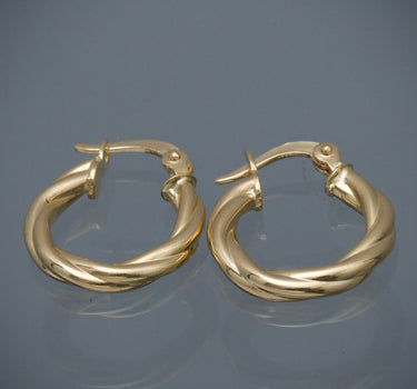 Candongas entorchdas 1.4gr / Largo 1.6cm / Oro Amarillo Nac P