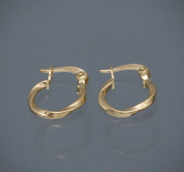 Candongas semi entorchadas 0.7gr / Largo 1.3cm / Oro Amarillo Nac P