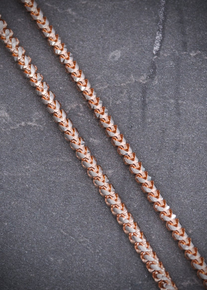 Cadena franco con pave 16gr / Largo 60cm / Dos Oros italy +3 M