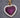 Dije corazon con swarovski fucsia 1.7gr / Largo 1.9cm / Oro Amarillo Nac M