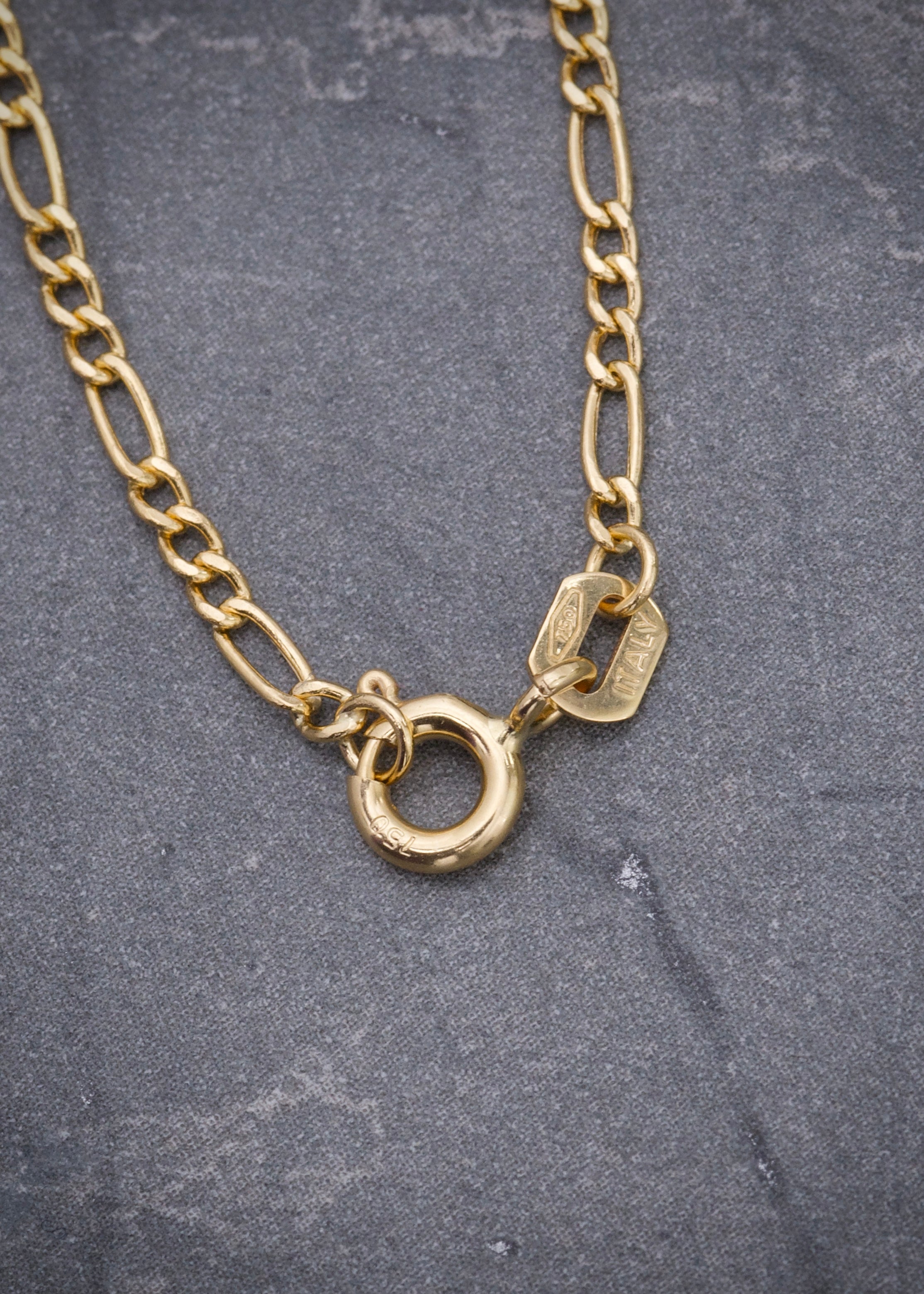 Cadena figaro 1.95gr / Largo 60cm / Oro Amarillo italy +1 M