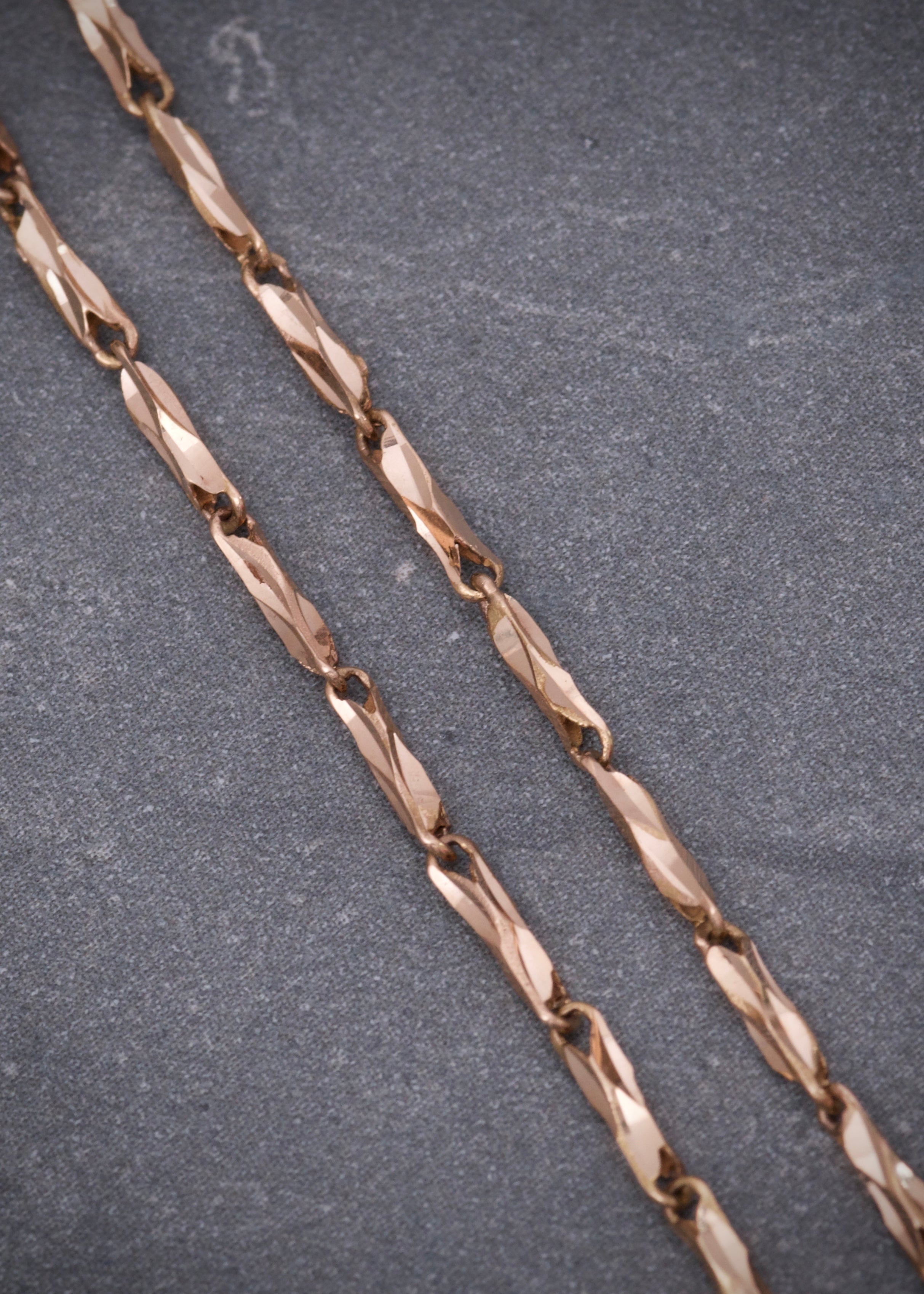 Cadena mini rustica 5.3gr / largo 60cm / Oro Rosado italy +4*
