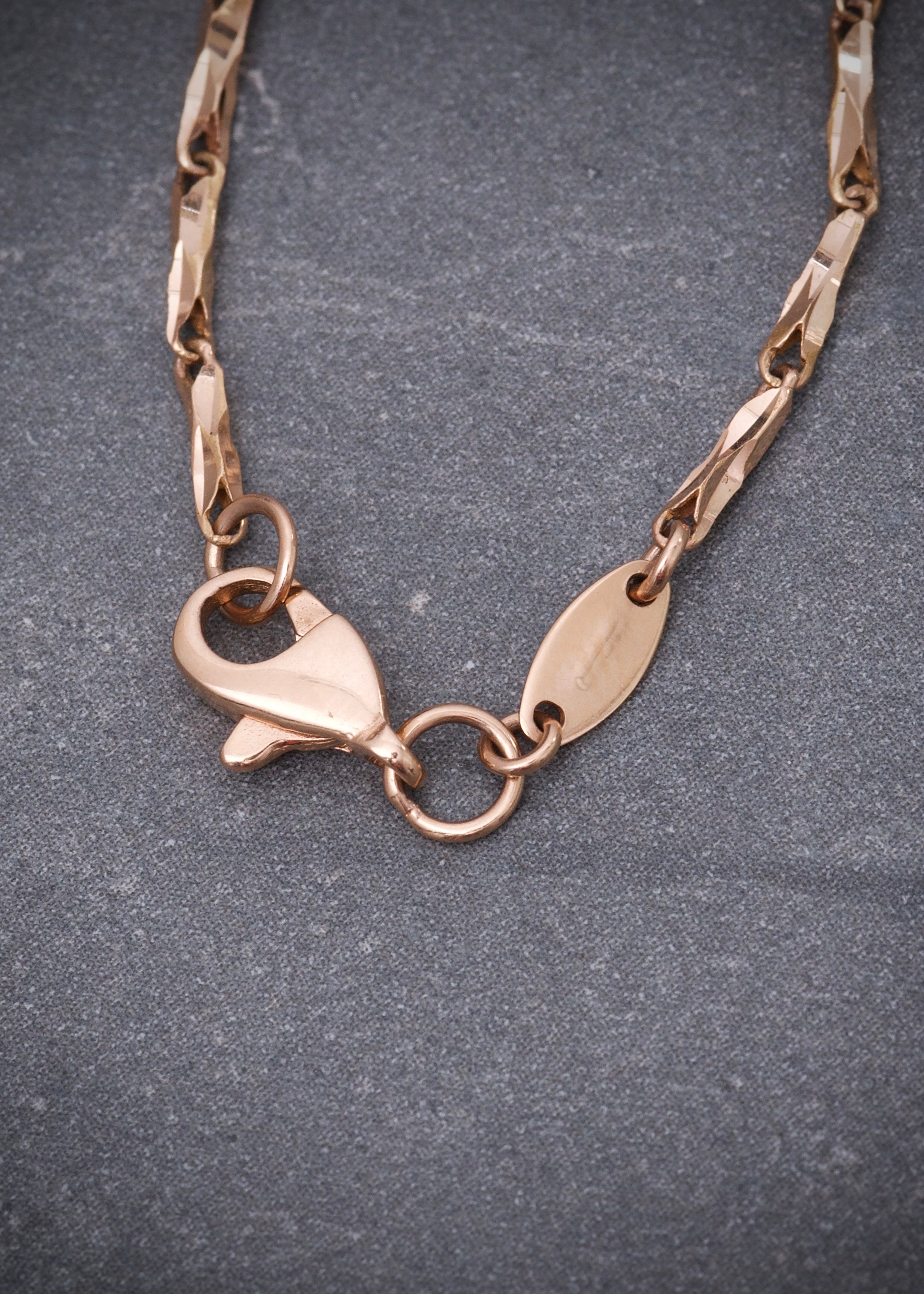 Cadena mini rustica 5.3gr / largo 60cm / Oro Rosado italy +4*