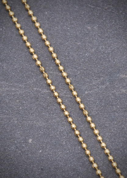 Cadena mini militar 2.15gr / Largo 50cm / Oro Amarillo italy +1 B