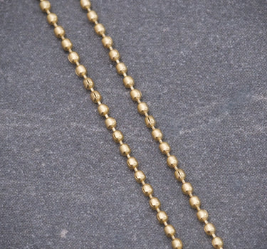 Cadena mini militar 1.7gr / Largo 50cm / Oro Amarillo italy +1 B