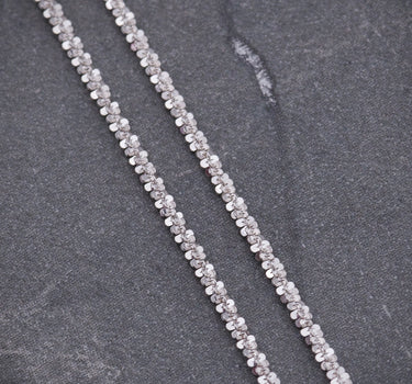 Cadena diamantada 2.15gr / Largo 50cm / Oro Blanco italy +3 B