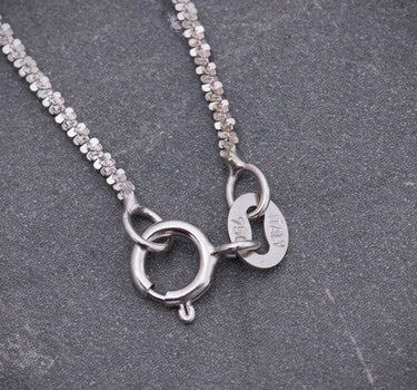 Cadena diamantada 2.15gr / Largo 50cm / Oro Blanco italy +3 B
