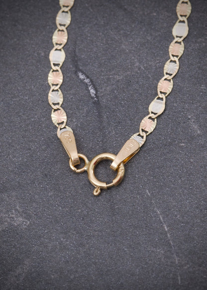 Cadena plana diamantada 1.8gr / largo 45cm / Tres Oros italy +3 M