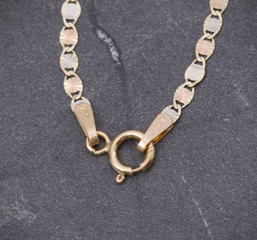 Cadena plana diamantada 1.8gr / Largo 45cm / Tres Oros italy +3 P